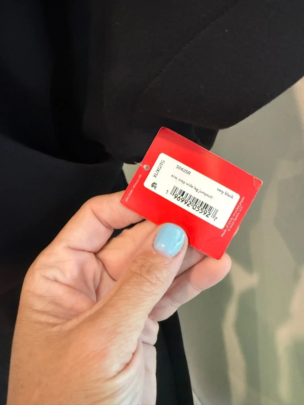 SPANX AirEssentials Cropped Wide Leg Jumpsuit - Black in XL NWT - Picture 5 of 7